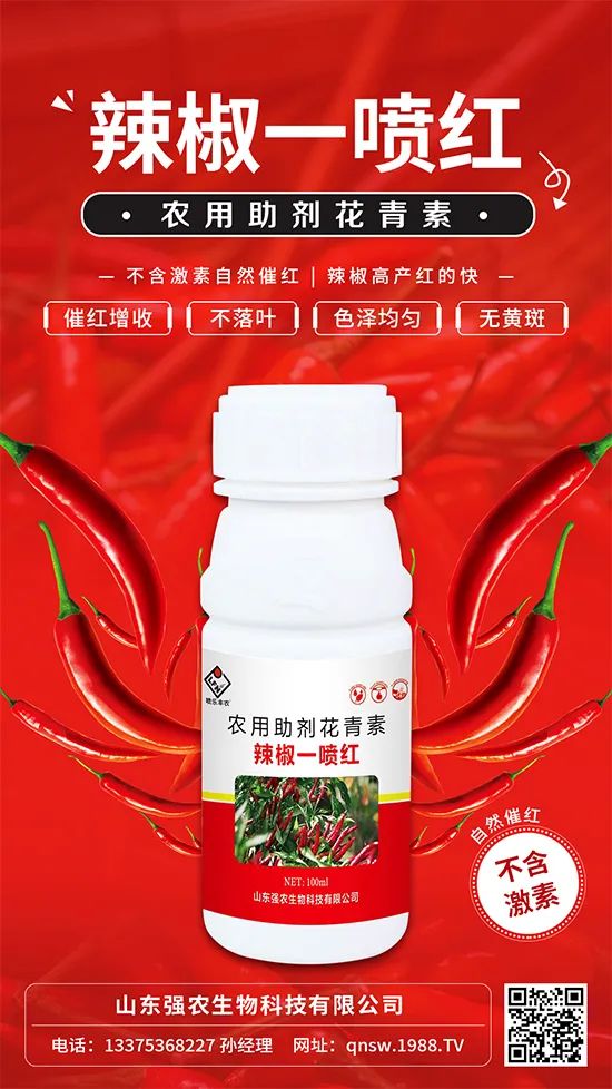 辣椒催紅增收專利產(chǎn)品!自然增紅零激素,色澤勻無黃斑