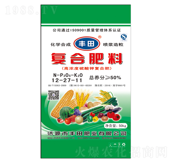 高濃度硫酸鉀復(fù)合肥料12-27-11-豐田肥業(yè)