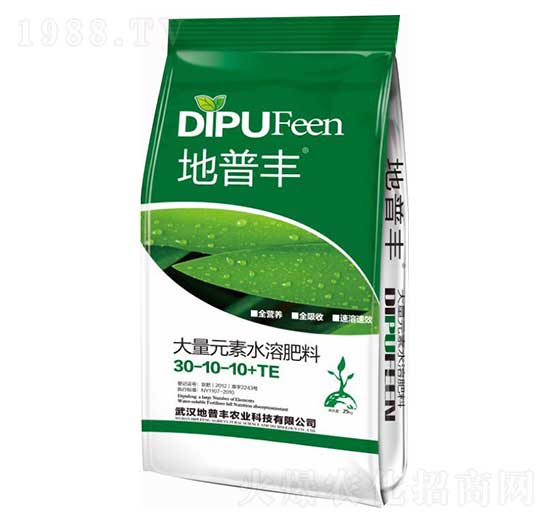 大量元素水溶肥料20-10-20+TE 地普豐