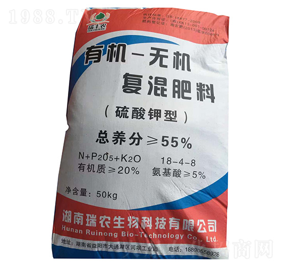 硫酸鉀型有機-無機復混肥料18-4-8-瑞豐農(nóng)-瑞農(nóng)生物