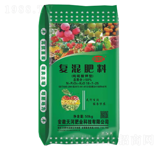 純硫酸鉀型復混肥料18-7-25-天河百潤